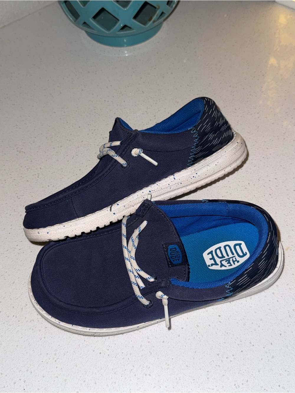 Hey Dude Navy Blue Kids Slip-On Sneakers